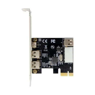 PCIe x1 4 Ports 1394A Firewire Expansion Card, PCI E (1X) to External IEEE 1394 - Image 1 of 4