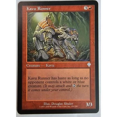 MTG Magic The Gathering Kavu Runner 150/350 Rare Creature Card Red Invasion - Image 1 of 2