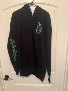Troy Lee Hoodie mit Reißverschluss XL 730573005 Peace Out schwarz SBR CST - Bild 1 von 3