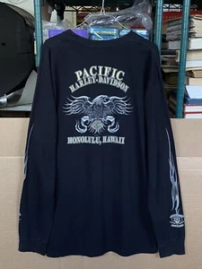 Vintage 2000's Harley Davidson Honolulu Hawaii Men's Sleeve Shirt Size XL - Picture 1 of 22