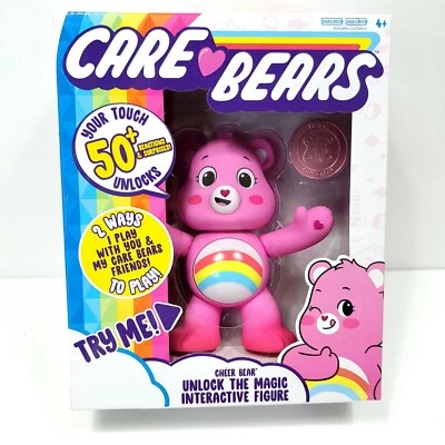 Care Bears Cheer Bear 5" Interactive Talking Singing Action Figure 50+ Reactions - Image 1 of 4