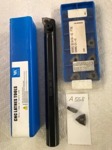 1 NEW S20R-MWLNR08 LATHE TURNING STEEL BORING BAR. W/ 10 WNMG 431 INSERTS (A558) - Picture 1 of 7