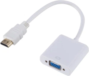HD 1080P HDMI to VGA Cable Converter with Audio Power Supply HDMI Male to VGA Fe - Picture 1 of 7