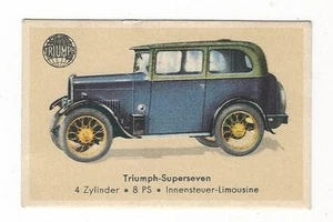 22/422 SAMMELBILD AUTO OLDTIMER TECHNIK TRIUMPH SUPERSEVEN - Zdjęcie 1 z 2