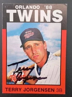 Minnesota Twins TERRY JORGENSEN autographed 1988 Best Orlando Twins - Image 1 of 2