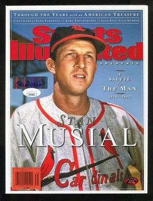 STAN MUSIAL SIGNED "A SALUTE TO THE MAN" SPORTS ILLUSTRATED AUTO AUTOGRAPH JSA - Image 1 of 4