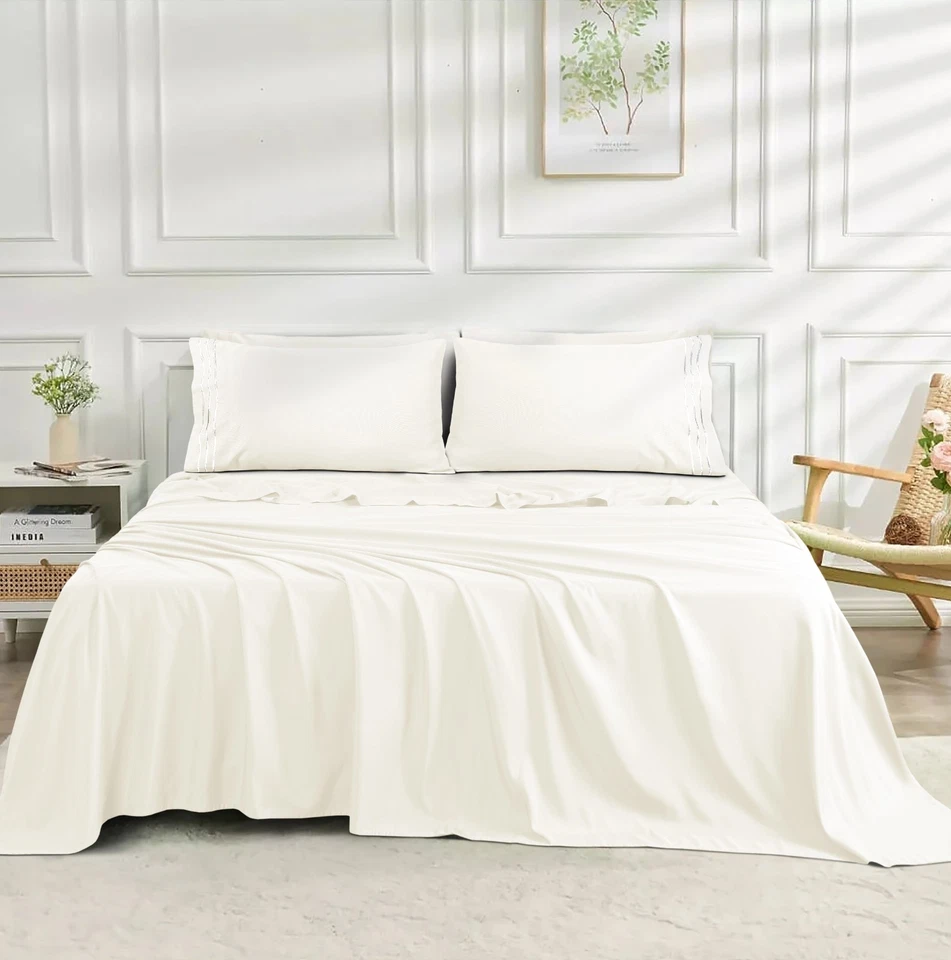 Luxury 6PC Bed Sheets Set Queen King | Soft 1800 Series Deep Pocket Bedding - Image 1 of 1