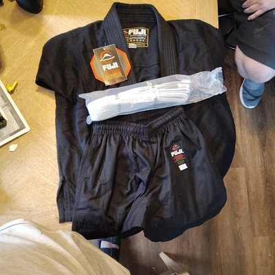 Fuji C0 Sports All Around Mens Brazilian Jiu Jitsu Gi Jiu-Jitsu BJJ - Black New - Image 1 of 2