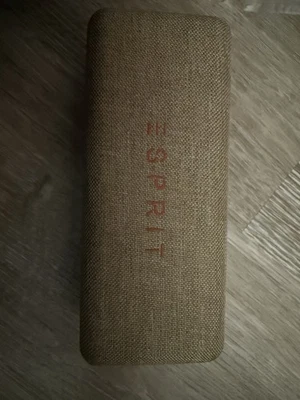 ESPIRIT Eyeglass Case Khaki Beige tan Canvas Semi Hard Magnetic Snap rectangle - Image 1 of 2