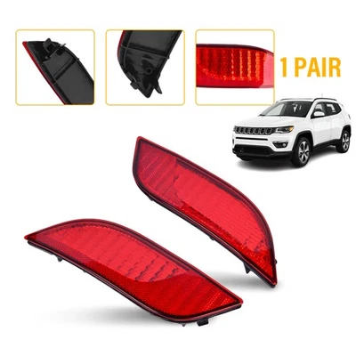 2X Rear Bumper Lower Reflector For 2017 18 19 20-2023 Jeep Compass Left Right EE - Image 1 of 4