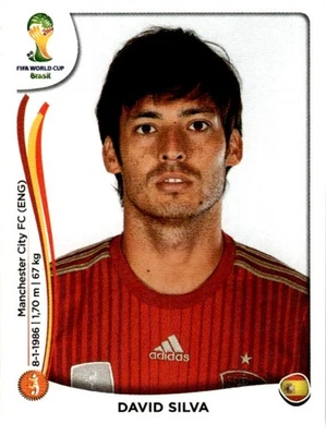 2014 Panini FIFA World Cup Brazil Sticker David Silva Spain #121 - Image 1 of 2