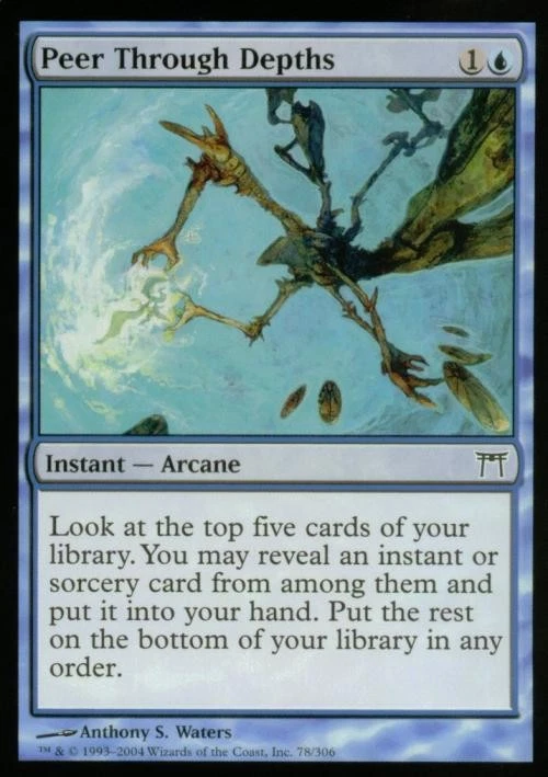 Peer Through Depths - Medium Play MTG Champions of Kamigawa - Image 1 of 1