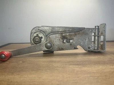 1946 Vintage Swing Away Red Handle Wall Mount Can Opener Rare Antique  Collect - Image 1 of 4