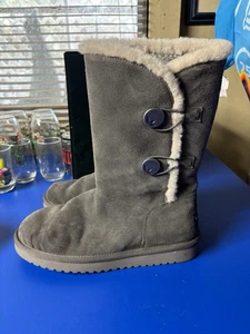 Botas Koolaburra by UGG 1096409 Gris Kinslei Altas Gamuza y Piel Sintética Talla 8 Usadas en Excelente Condición - Imagen 1 de 6