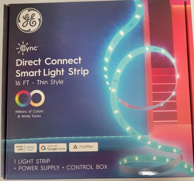 GE Smart LED Strip Light, Color Changing Room Decor LED Light Strip, Works wi... - Image 1 of 2
