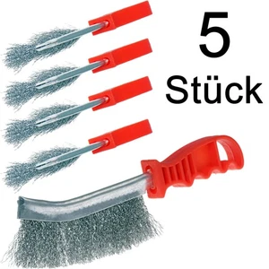 5x Felgenbürste Stahlbürste Felgenreinigungsbürste Handdrahtbürste Stahlbesen - Bild 1 von 3