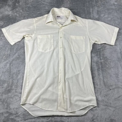 Vintage Montgomery Ward Shirt White Kool Knit Men’s 14.5 Polyester - Image 1 of 4
