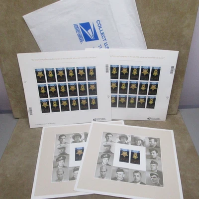 USPS Stamps WWII MEDAL OF HONOR Stamp Booklet LOT OF 4  Booklets 2013 - Image 1 of 3
