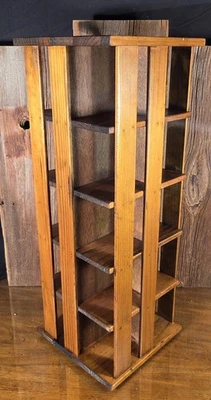 Napa Valley Box Wood 200 CD DVD Storage Carousel - Image 1 of 4