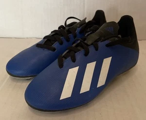 Adidas X Kids Football/Soccer Boots Sz US 12 K Blue/ Black GC Free Post - Picture 1 of 13