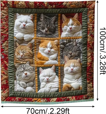 Cute Cat Throw Blanket, Cat Flannel Fleece Sofa Blanket,Throws for Sofas 70x100c - Image 1 of 4