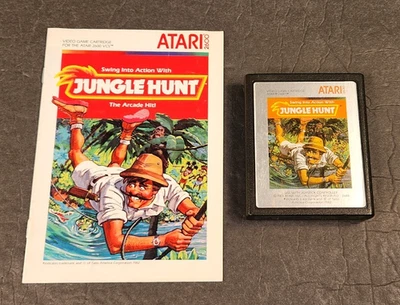Jungle Hunt (Atari 2600, 1983) AUTHENTIC VIDEO GAME WITH MANUAL TESTED FREE SHIP - Image 1 of 4