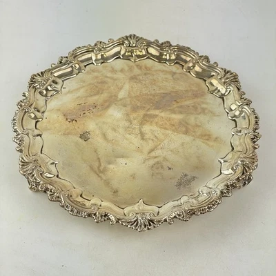 Antiguo salvador de plata maciza escudo blindado Barker Brothers 1907 18,5 cm 204 g Foto 1 de 4