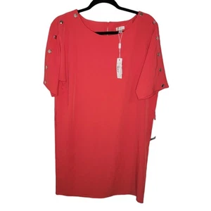 Spense 10 Coral Short Sleeve Dress - Picture 1 of 3