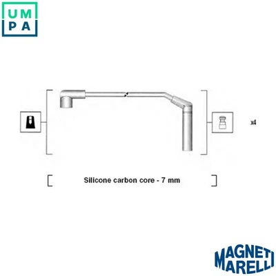 IGNITION CABLE KIT 941285120871 FOR MITSUBISHI MIRAGE/V LIBERO COLT/Mk/IV/III - Image 1 of 4