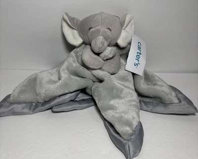 Manta de seguridad Carters Carter’s Plush Elephant Lovey Gray 2020 nueva con etiqueta Foto 1 de 4