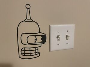 Futurama Bender wall hanger. Great for kids room, dorm, game room, Wall Art