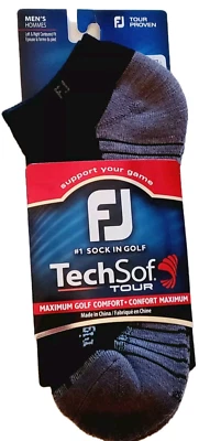 Footjoy TechSof Tour #17517 Zapato Para Hombre Talla 7-12 Negro Corte Bajo Calcetines Nuevos con Etiquetas Foto 1 de 3
