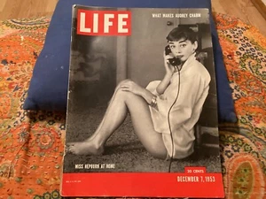 AUDREY HEPBURN LIFE MAGAZINE DECEMBER 7, 1953,WRIGHT BROS.VG. COND/FREE POSTAGE - Picture 1 of 20