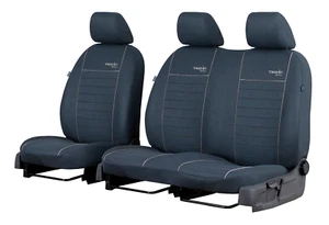 TAILORED FRONT SEAT COVERS For FORD TRANSIT CUSTOM 2018-2023 FABRIC - Picture 1 of 4