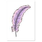 'Pink and Violet Angel Feather' Wall Posters / Prints (PP039371)