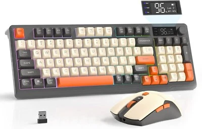 FREEWOLF T96 Smart Display Wireless Membrane 2000mAh Battery Keyboard and Mouse - Image 1 of 4