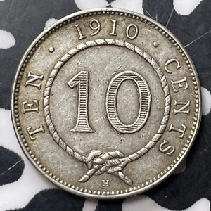 1910-H Sarawak 10 Cents Lot#MK260 Silver! - Picture 1 of 2