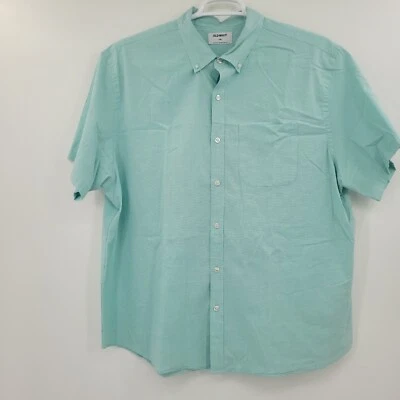 Old Navy Men's Cotton Stretch Button-Down Shirt Teal XXL - Image 1 of 4