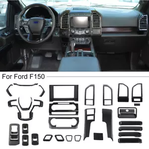 30x Carbon Fiber Full Kit Interior Decoration Cover Trim For Ford F150 2015-2020 - Picture 1 of 11