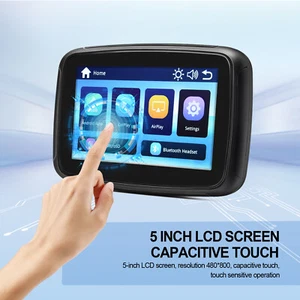 Portable Motorcycle Navigator Waterproof CarPlay GPS Support Android Auto - Picture 1 of 14
