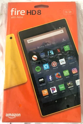 AMAZON FIRE HD8 TABLET (8th gen) ~CANARY YELLOW~16 GB~BRAND NEW SEALED FREE SHIP - Image 1 of 3