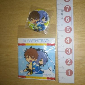 A64668 Free High Speed! the movie Rubber strap + Can badge / Natsuya & Nao - Bild 1 von 4
