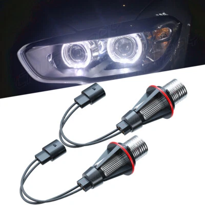 Para BMW 630Ci 645Ci 650i M6 04-07 Blanco Halo LED Ojos de Ángel Marcador Bombilla Foto 1 de 4