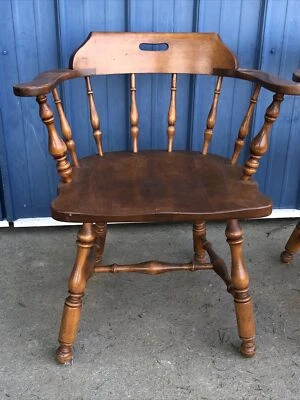 TELL CITY Colonial Style Solid Hard Rock Maple Dining Arm - Image 1 of 4