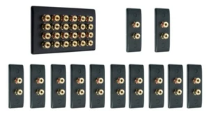 Kit piastra frontale parete altoparlante AV audio surround 12.0 nero opaco - NON SALDATO - Foto 1 di 6