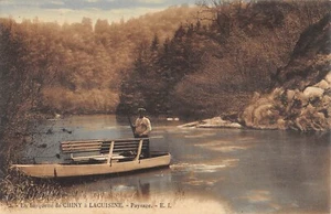 CPA BELGIQUE / EN BARQUETTE DE CHINY A LACUISINE / PAYSAGE - Photo 1/1
