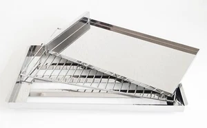 Grillrost Flammabdeckung Fettauffangwanne Set für Gasbräter Gastrobräter Grill - Bild 1 von 9