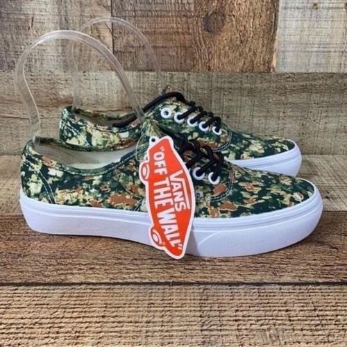 Scarpe Vans verde marrone stampa astratta scarpa da skate bassa donna 6