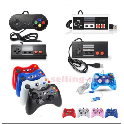 Controlador USB para PC Windows Mac Xbox 360 / SNES / NES Gamepad Joystick Foto 1 de 4
