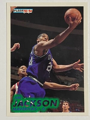1993-94 Fleer #46 Jim Jackson Dallas Mavericks - Imagem 1 de 2